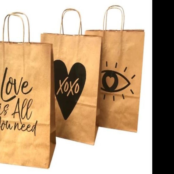 BOLSA KRAFT MED. AMOR SLIC. DIPAK E10 C.100